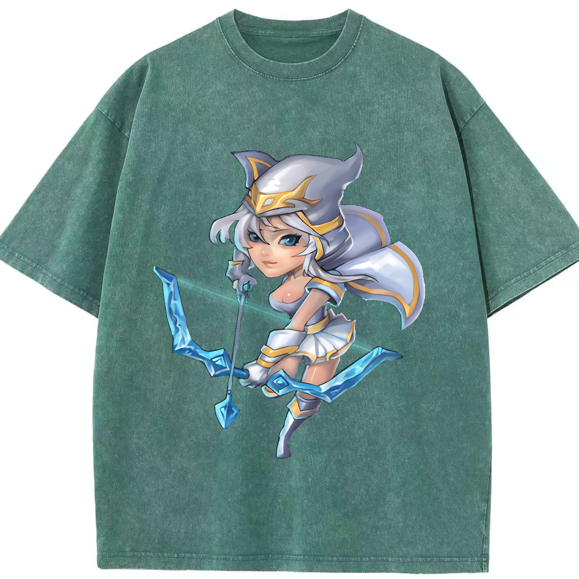 （画像用） リーグ・オブ・レジェンド League of Legends LOL 綿100% ヴィンテージ風 半袖Tシャツ（フロントプリント）